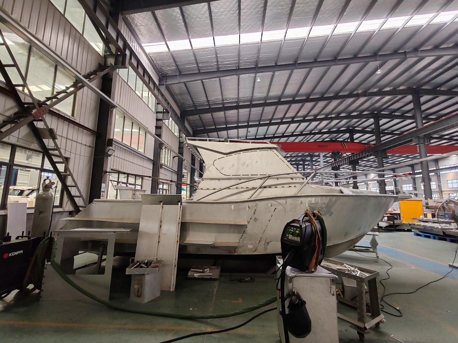 Hull in factory during build